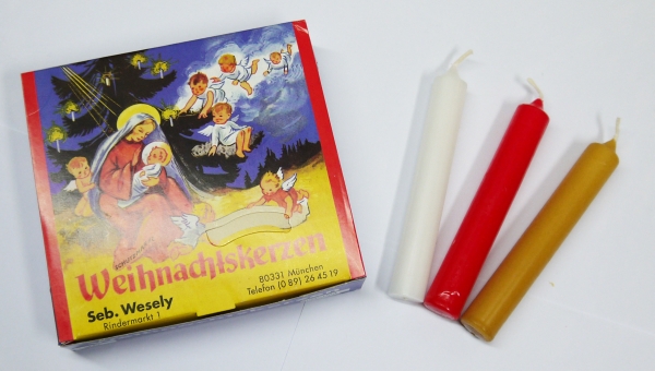 Christbaumkerzen Nr. Chr. 15er, 20 Stück im Karton